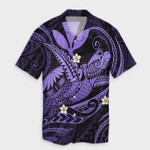 AmericansPower Shirt - Hawaii Turtle Polyensian Hawaiian Shirt Nane Style Purple