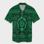 AmericansPower Shirt - Hawaiian Turtle Polyensian Tribal Hawaiian Shirt Green