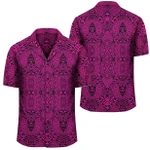 AmericansPower Shirt - Polynesian Lauhala Mix Pink Hawaiian Shirt