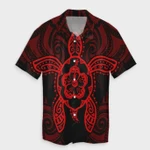 AmericansPower Shirt - Hawaii Turtle Fixed Red Hawaiian Shirt