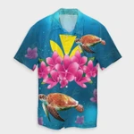 AmericansPower Shirt - Hawaiian Plumeria Kanaka Turtle Sea Polynesian Hawaiian Shirt