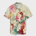 AmericansPower Shirt - Hawaii Floral Turtle Hawaiian Shirt Beige