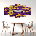 AmericansPower Canvas Wall Art - Omega Psi Phi Full Camo Shark Canvas Wall Art | AmericansPower
