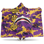 AmericansPower Hooded Blanket - Omega Psi Phi Full Camo Shark Hooded Blanket | AmericansPower
