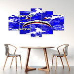 AmericansPower Canvas Wall Art - Zeta Phi Beta Full Camo Shark Canvas Wall Art | AmericansPower
