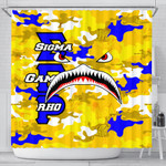AmericansPower Shower Curtain - Sigma Gamma Rho Full Camo Shark Shower Curtain | AmericansPower
