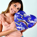 AmericansPower Heart Shaped Pillow - Phi Beta Sigma Full Camo Shark Heart Shaped Pillow | AmericansPower
