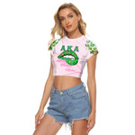 AmericansPower Clothing - AKA Lips Women's Raglan Cropped T-shirt A7 | AmericansPower.store