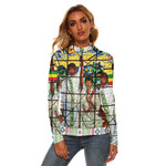AmericansPower Clothing - Ethiopian Orthodox Flag Women's Stretchable Turtleneck Top A7 | AmericansPower