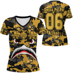 AmericansPower Clothing - Alpha Phi Alpha Full Camo Shark Rugby V-neck T-shirt A7 | AmericansPower