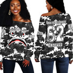 AmericansPower Clothing - Groove Phi Groove Full Camo Shark Off Shoulder Sweaters A7 | AmericansPower