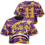 AmericansPower Clothing - Omega Psi Phi Full Camo Shark Croptop T-shirt A7 | AmericansPower