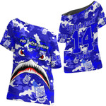 AmericansPower Clothing - Phi Beta Sigma Full Camo Shark Off Shoulder T-Shirt A7 | AmericansPower