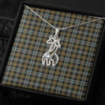 1stScotland Jewelry - Farquharson Weathered Graceful Love Giraffe Necklace A7 | 1stScotland