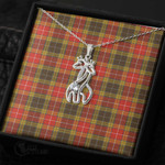 1stScotland Jewelry - Buchanan Old Set Weathered Graceful Love Giraffe Necklace A7 | 1stScotland