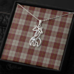 1stScotland Jewelry - Cunningham Burgundy Dancers Graceful Love Giraffe Necklace A7 | 1stScotland