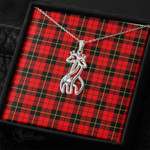 1stScotland Jewelry - Wallace Hunting Red Graceful Love Giraffe Necklace A7 | 1stScotland