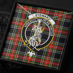 1stScotland Jewelry - Stewart Black Clan Tartan Crest Graceful Love Giraffe Necklace A7 |  1stScotland
