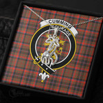 1stScotland Jewelry - Cumming Hunting Weathered Clan Tartan Crest Graceful Love Giraffe Necklace A7 |  1stScotland