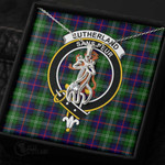 1stScotland Jewelry - Sutherland Modern Clan Tartan Crest Graceful Love Giraffe Necklace A7 |  1stScotland