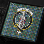 1stScotland Jewelry - Ogilvie Hunting Modern Clan Tartan Crest Graceful Love Giraffe Necklace A7 |  1stScotland