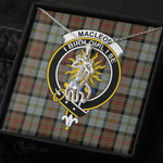 1stScotland Jewelry - MacLeod of Harris Weathered Clan Tartan Crest Graceful Love Giraffe Necklace A7 |  1stScotland