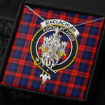 1stScotland Jewelry - MacLachlan Modern Clan Tartan Crest Graceful Love Giraffe Necklace A7 |  1stScotland