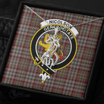 1stScotland Jewelry - Nicolson Hunting Weathered Clan Tartan Crest Graceful Love Giraffe Necklace A7 |  1stScotland