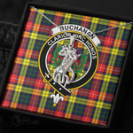 1stScotland Jewelry - Buchanan Modern Clan Tartan Crest Graceful Love Giraffe Necklace A7 |  1stScotland