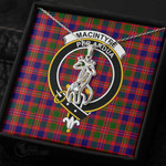 1stScotland Jewelry - MacIntyre Modern Clan Tartan Crest Graceful Love Giraffe Necklace A7 |  1stScotland