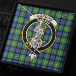 1stScotland Jewelry - Gordon Old Ancient Clan Tartan Crest Graceful Love Giraffe Necklace A7 |  1stScotland