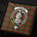 1stScotland Jewelry - Ainslie Clan Tartan Crest Graceful Love Giraffe Necklace A7 |  1stScotland