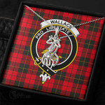 1stScotland Jewelry - Wallace Weathered Clan Tartan Crest Graceful Love Giraffe Necklace A7 |  1stScotland