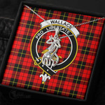 1stScotland Jewelry - Wallace Hunting Red Clan Tartan Crest Graceful Love Giraffe Necklace A7 |  1stScotland
