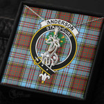 1stScotland Jewelry - Anderson Ancient Clan Tartan Crest Graceful Love Giraffe Necklace A7 |  1stScotland