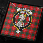 1stScotland Jewelry - Chisholm Modern Clan Tartan Crest Graceful Love Giraffe Necklace A7 |  1stScotland