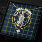 1stScotland Jewelry - Lamont Modern Clan Tartan Crest Graceful Love Giraffe Necklace A7 |  1stScotland