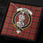 1stScotland Jewelry - Innes Modern Clan Tartan Crest Graceful Love Giraffe Necklace A7 |  1stScotland