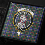 1stScotland Jewelry - Ogilvie of Airlie Ancient Clan Tartan Crest Graceful Love Giraffe Necklace A7 |  1stScotland