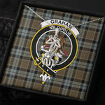 1stScotland Jewelry - Graham of Menteith Weathered Clan Tartan Crest Graceful Love Giraffe Necklace A7 |  1stScotland