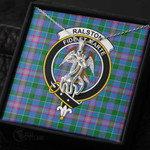 1stScotland Jewelry - Ralston Clan Tartan Crest Graceful Love Giraffe Necklace A7 |  1stScotland