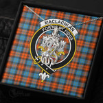 1stScotland Jewelry - MacLachlan Ancient Clan Tartan Crest Graceful Love Giraffe Necklace A7 |  1stScotland