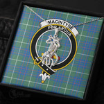 1stScotland Jewelry - MacIntyre Hunting Ancient Clan Tartan Crest Graceful Love Giraffe Necklace A7 |  1stScotland