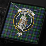 1stScotland Jewelry - MacKenzie Modern Clan Tartan Crest Graceful Love Giraffe Necklace A7 |  1stScotland