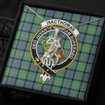 1stScotland Jewelry - MacThomas Ancient Clan Tartan Crest Graceful Love Giraffe Necklace A7 |  1stScotland