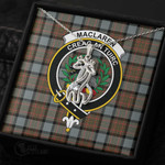 1stScotland Jewelry - MacLaren Weathered Clan Tartan Crest Graceful Love Giraffe Necklace A7 |  1stScotland
