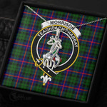 1stScotland Jewelry - Morrison Modern Clan Tartan Crest Graceful Love Giraffe Necklace A7 |  1stScotland