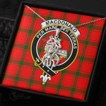 1stScotland Jewelry - MacDonald of Sleat Clan Tartan Crest Graceful Love Giraffe Necklace A7 |  1stScotland