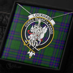 1stScotland Jewelry - Lockhart Clan Tartan Crest Graceful Love Giraffe Necklace A7 |  1stScotland
