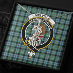 1stScotland Jewelry - Melville Clan Tartan Crest Graceful Love Giraffe Necklace A7 |  1stScotland
